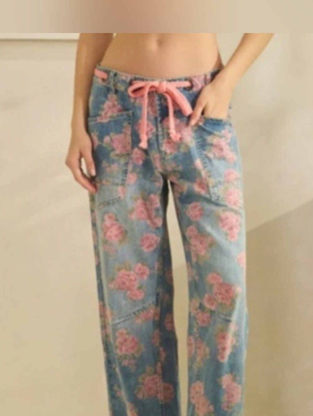 Oli and Hali FLORAL PRINT BARREL JEANS 🌸